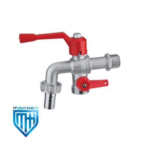 DUPLEX-BALL-BIB-COCK-CIM-134 شیر شلنگی دوکاره سیم ایتالیا cim 134