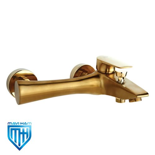 atis-matt-gold-shower-mixer-tap شیر حمام راسان مدل آتیس (Atis) طلا مات