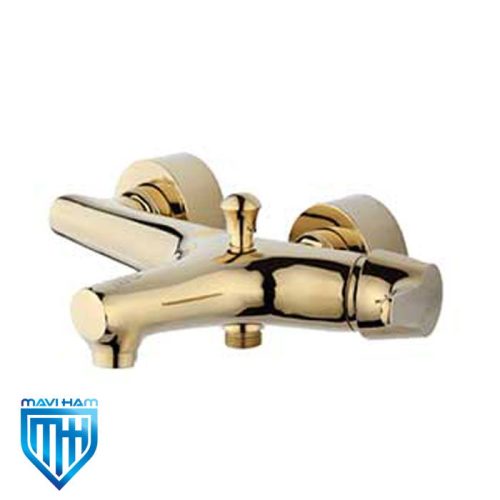 gold-nature-shower-mixer-tap-teps شیر حمام تپس مدل نیچر طلایی