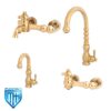 set-dimond-gold ست شیرآلات تپس الماس طلایی