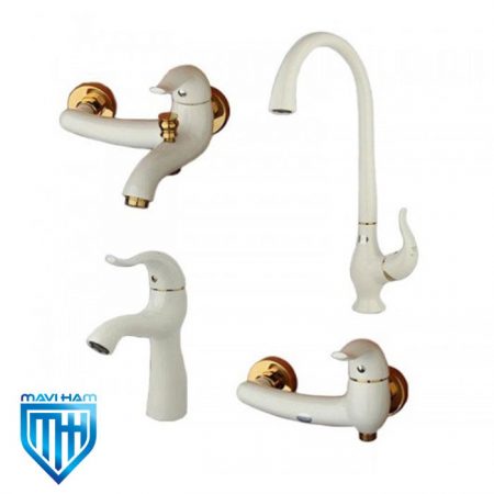 ست شیرآلات راسان اکتاو سفید