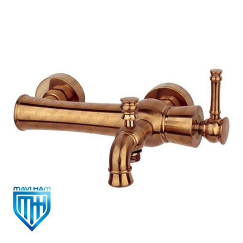 elizeh-rose-gold-shower-mixer-tap شیر حمام راسان مدل الیزه رزگلد