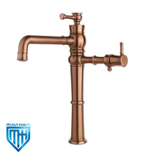 elizeh-two-mode-rosegold-sink-mixer-tap شیر سینک تصویه دار الیزه رزگلد راسان