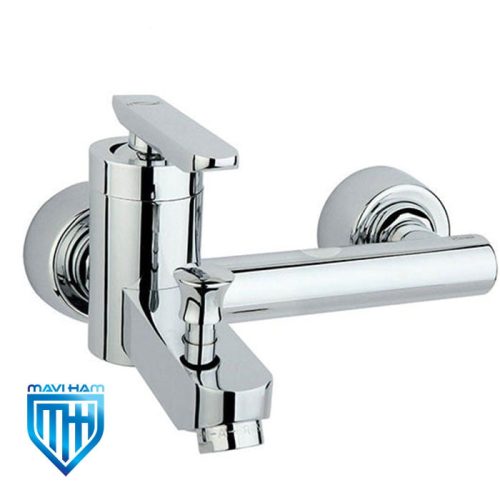 felora-shower-mxer-tap شیر حمام راسان مدل فلورا کروم (chrome)
