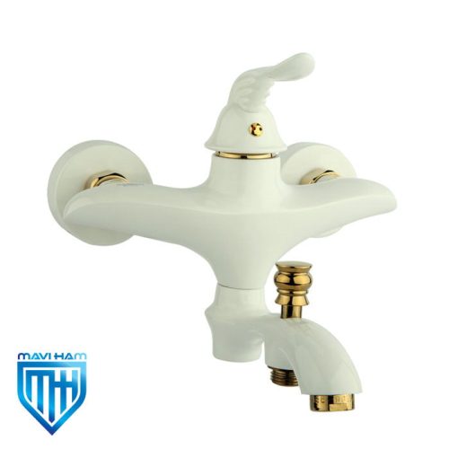 primo-white-shower-mixer-tap شیر حمام یا دوش راسان مدل پریمو سفید