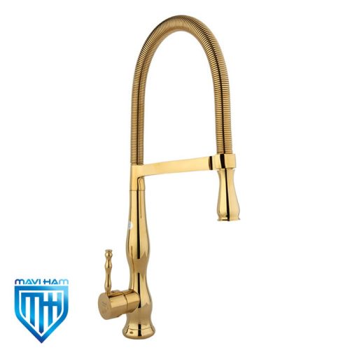 rosha-gold-sink-mixer-tap شیر سینک روشا طلایی راسان