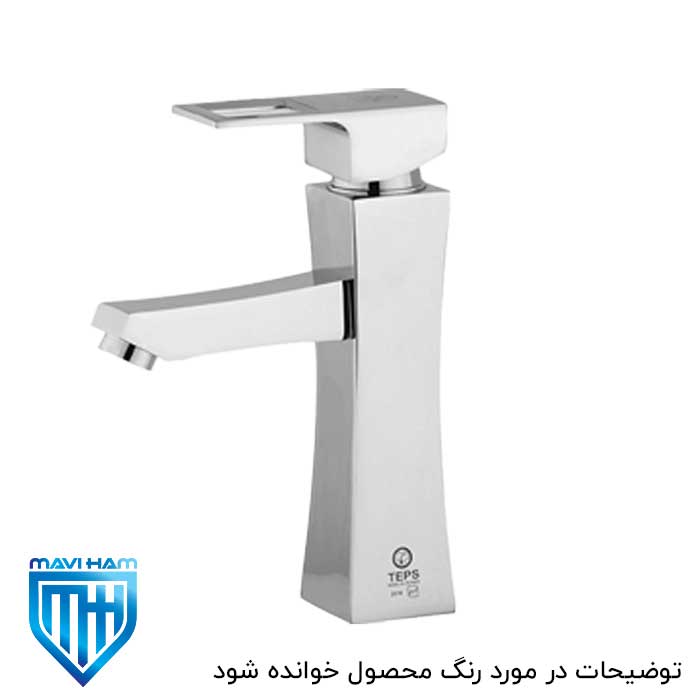 شیر روشویی فلت رز سفید طلایی تپس