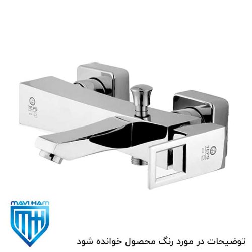 شیر حمام یا دوش فلت رز سفید طلایی تپس