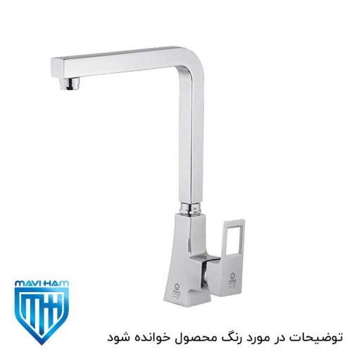 white-gold-flat-rose-sink-mixer-tap-teps شیر سینک سفید طلایی فلت رز تپس