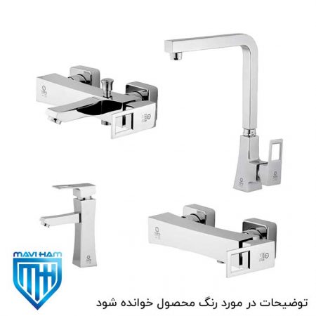 ست شیرالات فلت رز سفید طلایی تپس