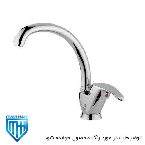 white-gold-goldis-sink-mixer-tap شیر سینک تپس سفید طلایی گلدیس