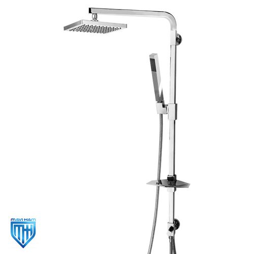 flat-chrome-shower-set-ghahreman علم دوش دوکاره فلت قهرمان