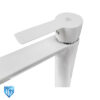 basin-mixer-Rita-kwc-white-tall-1 ویژگی های شیر روشویی پایه بلند کی دبلیو سی مدل ریتا سفید
