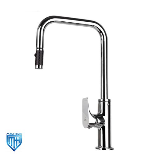 basin-mixer-verona-kwc-chrome-shower شیر ظرفشویی شاوری ورونا کروم کی دبلیو سی (KWC)