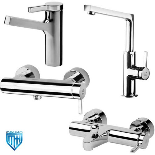 set-kitchen-tap-ava-kwc-chrome ست شیرآلات آوا کروم کی دبلیو سی (KWC)