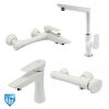 set-kitchen-tap-verona-kwc-white ست شیرآلات ورونا سفید کی دبلیو سی (KWC)