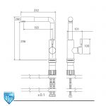 اطلاعات اندازه شیر ظرفشویی شودر مدل مارینو