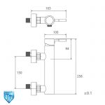 اطلاعات اندازه شیر توالت شودر کروم مارینو