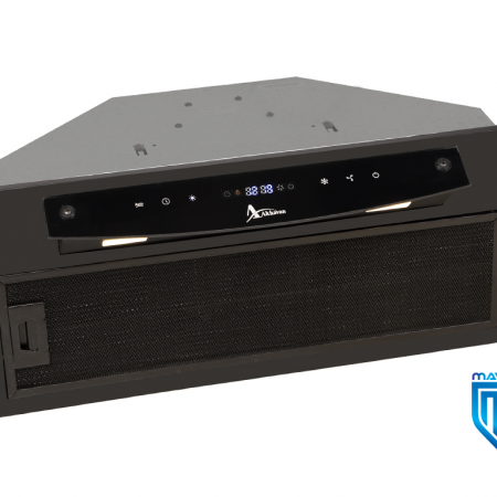 هود مخفی شیشه ای و بدنه مشکی برند اخوان کد H203