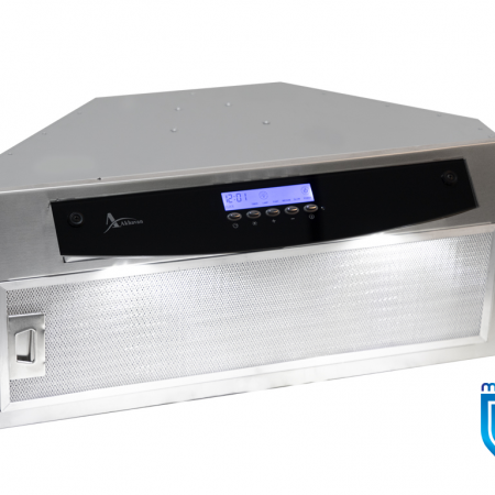 هود مخفی شیشه مشکی و استیل برند اخوان کد H213
