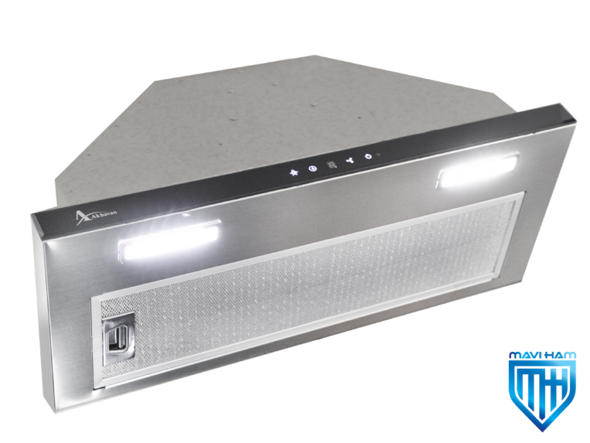 هود شیشه مشکی و استیل کد H215