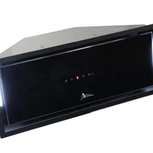 h220-b1 هود مخفی شیشه و بدنه مشکی برند اخوان کد H220