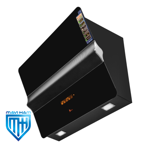 h62 هود مورب شیشه و فلزی مشکی برند اخوان کد H62-T