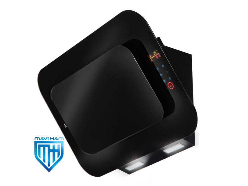 h66-mf هود مورب شیشه مشکی برند اخوان کد H66-MF