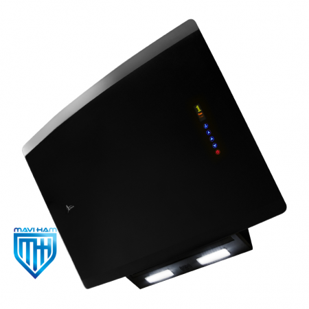 هود مورب شیشه و بدنه مشکی برند اخوان کد H72-B-MF