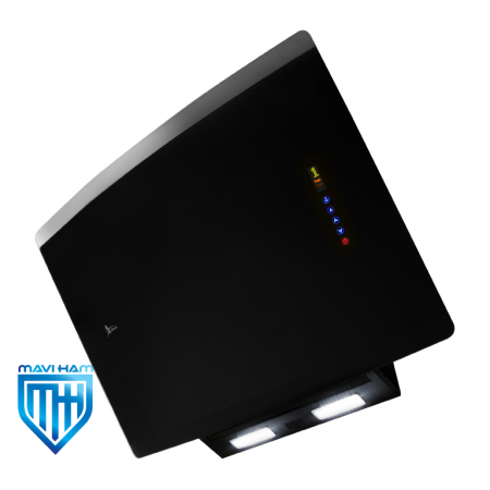 هود مورب شیشه محدب و بدنه مشکی برند اخوان کد H72-B