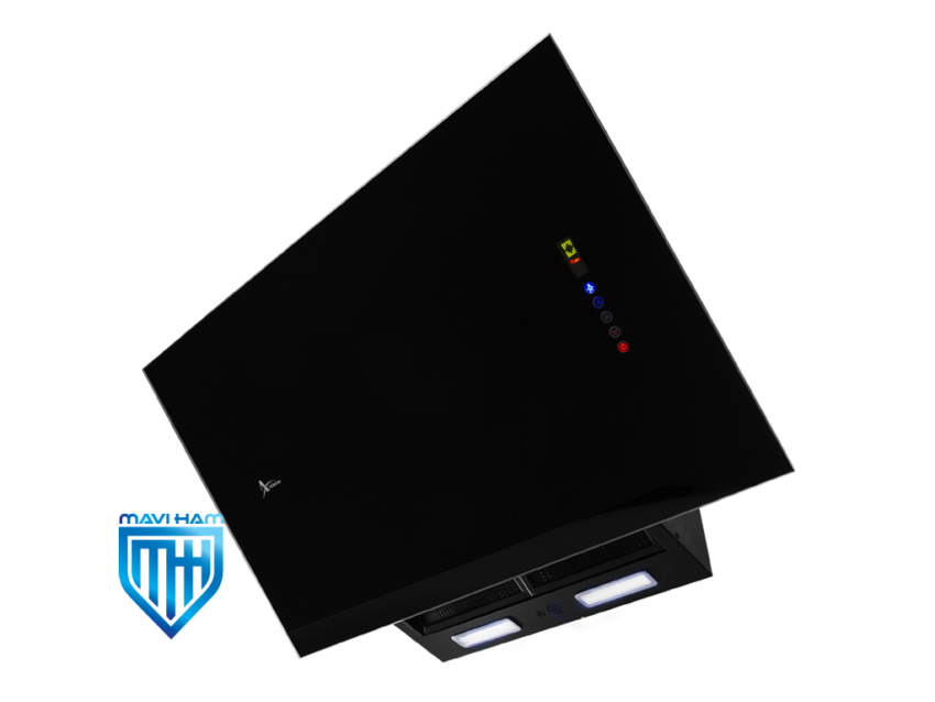 h73 هود مورب شیشه و بدنه مشکی برند اخوان کد H73