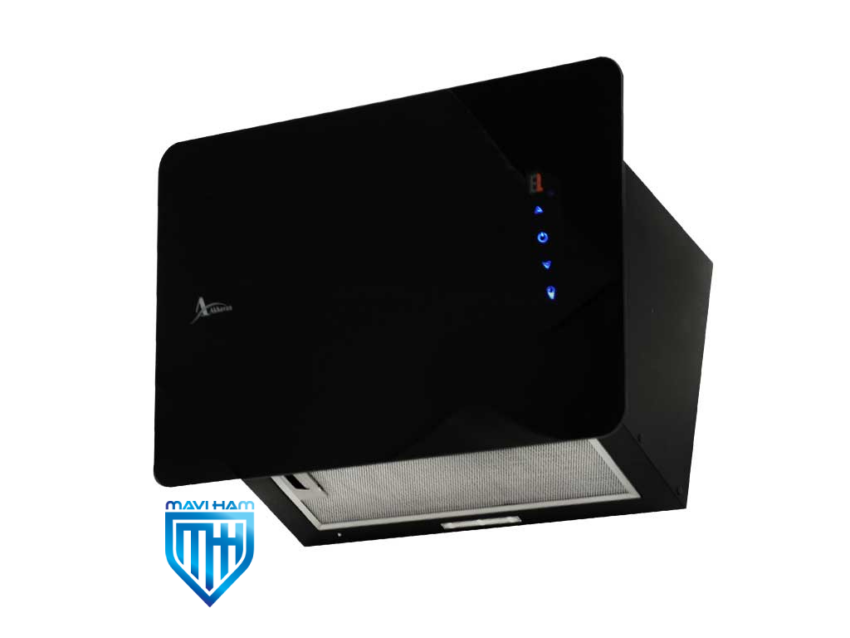 h89-60 هود مورب شیشه و بدنه مشکی برند اخوان کد H89-60