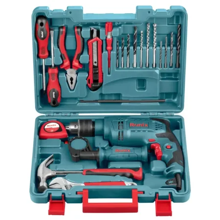 کیت دریل برقی چکشی رونیکس 13 میلی متری مدل RS-0001