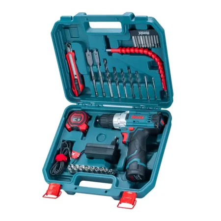 کیت دریل شارژی رونیکس 12 ولت تک باطری 35 پارچه مدل RS-8611