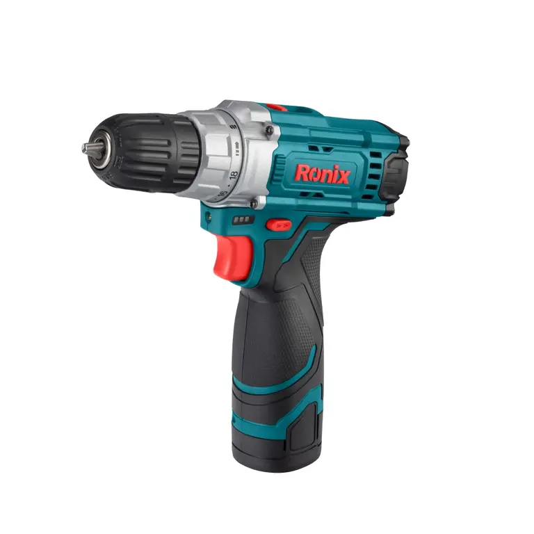 کیت دریل شارژی رونیکس 12 ولت تک باطری 19 پارچه مدل RS-8613