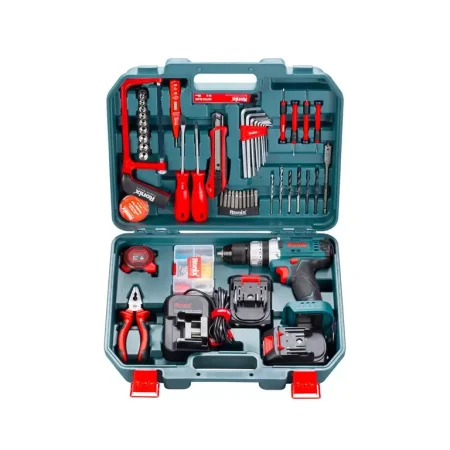 کیت دریل شارژی چکشی رونیکس 20 ولت 53 عددی مدل RS-8620