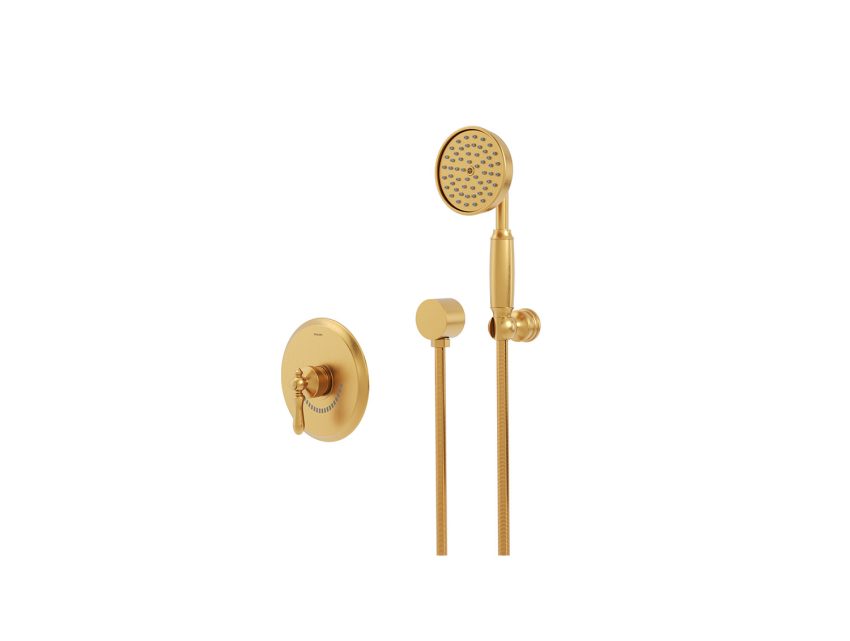 شیر حمام توکار شودر مدل زیگموند BRASS تیپ 2 رنگ طلایی مات | قیمت و خرید