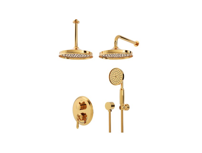 شیر حمام توکار شودر مدل زیگموند BRASS تیپ 3 رنگ طلایی | قیمت، مشخصات و خرید