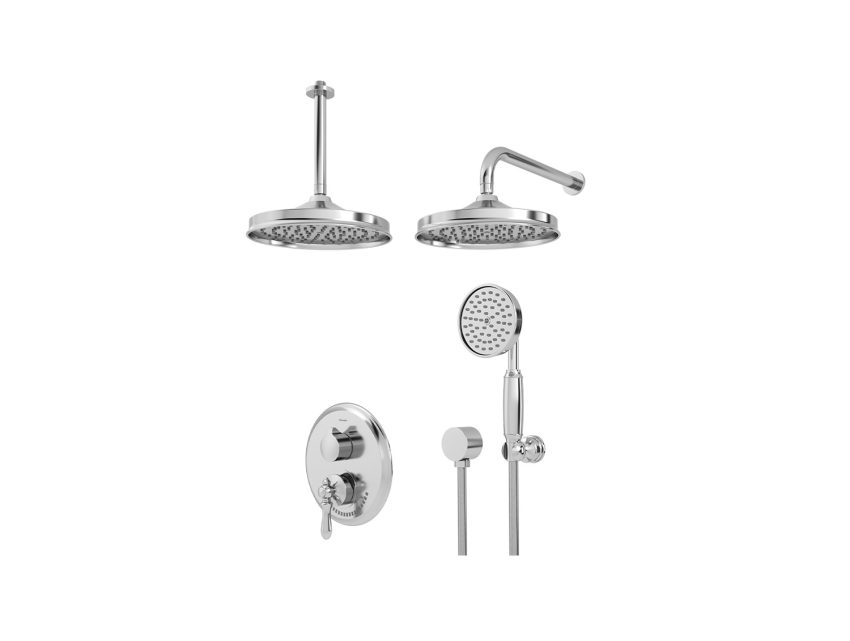 شیر حمام توکار شودر مدل زیگموند BRASS تیپ 3 رنگ کروم | قیمت، مشخصات و خرید