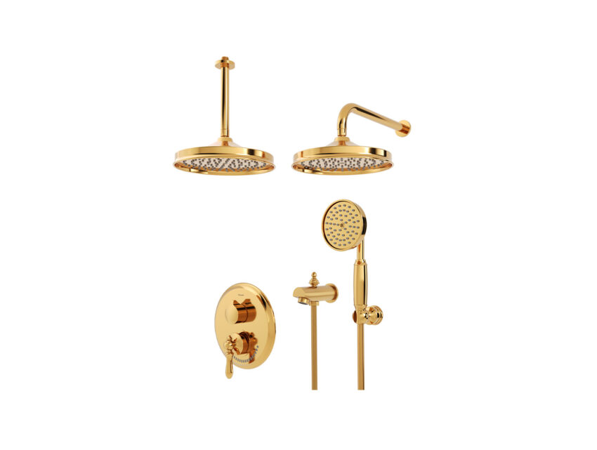 BRASS-شیر-حمام-توکار-شودر-زیگموند-تیپ4-طلایی