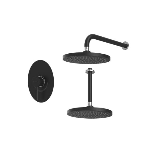 دوش-حمام-توکار-شودر-مدل-روگن-ABS-رنگ-مشکی-کروم-تیپ-یک شیر حمام توکار شودر مدل روگن ABS تیپ 1 رنگ مشکی کروم | قیمت و خرید