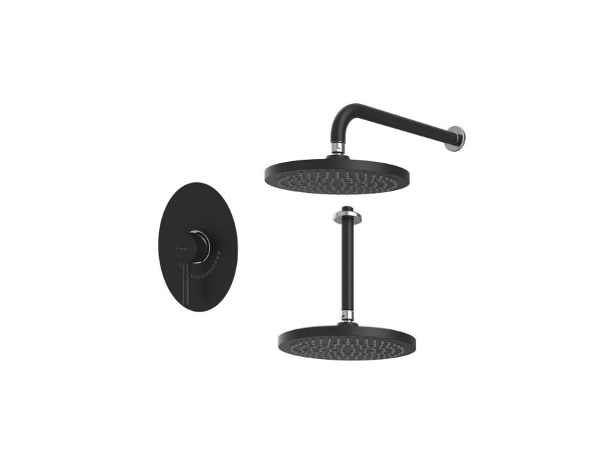 دوش-حمام-توکار-شودر-مدل-روگن-ABS-رنگ-مشکی-کروم-تیپ-یک شیر حمام توکار شودر مدل روگن ABS تیپ 1 رنگ مشکی کروم | قیمت و خرید