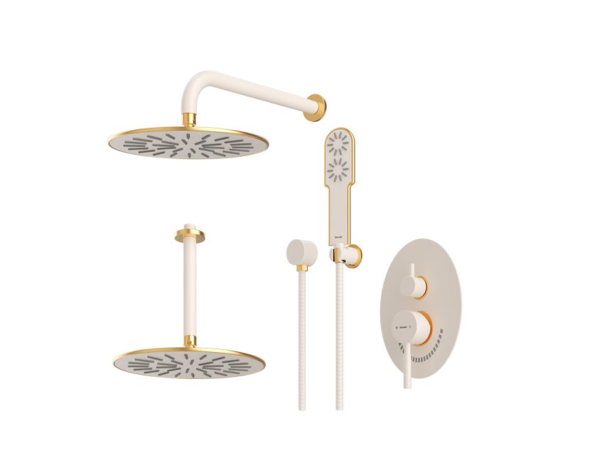 دوش-حمام-توکار-شودر-مدل-روگن-BRASS-رنگ-شیری-طلایی-تیپ-سه