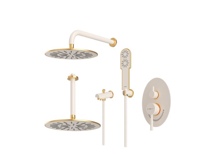 شیر حمام توکار شودر مدل روگن BRASS تیپ 4 | قیمت و خرید