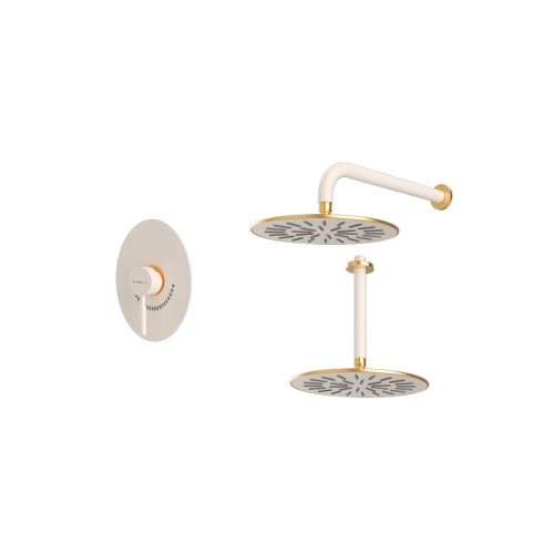 شیر حمام توکار شودر مدل روگن BRASS تیپ 1 رنگ شیری طلایی | قیمت و خرید