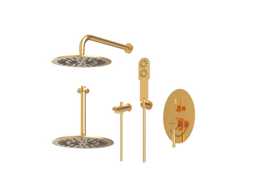 دوش-حمام-توکار-شودر-مدل-روگن-BRASS-رنگ-طلایی-تیپ-چهار