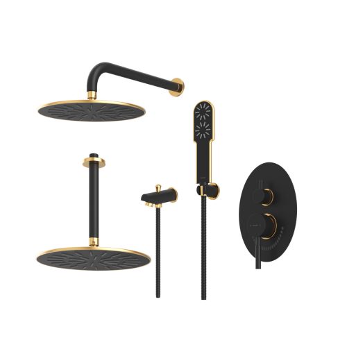 دوش-حمام-توکار-شودر-مدل-روگن-BRASS-رنگ-مشکی-طلایی-تیپ-چهار دوش-حمام-توکار-شودر-مدل-روگن-BRASS-رنگ-مشکی-طلایی-تیپ-چهار