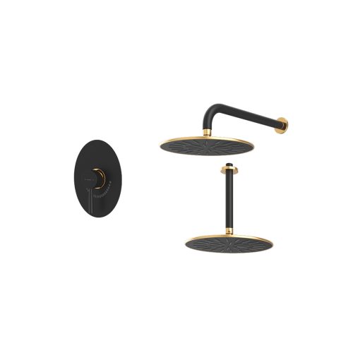 دوش-حمام-توکار-شودر-مدل-روگن-BRASS-رنگ-مشکی-طلایی-تیپ-یک