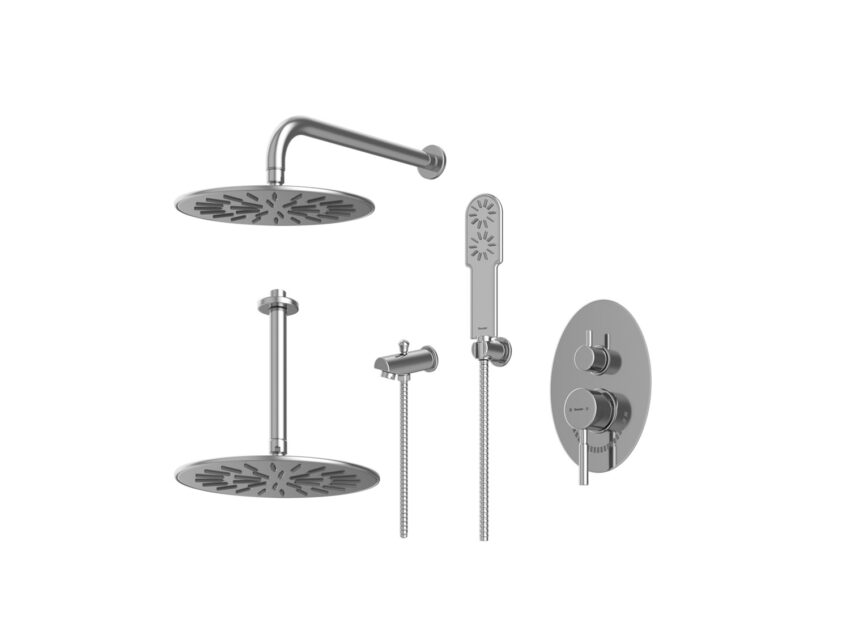 دوش-حمام-توکار-شودر-مدل-روگن-BRASS-رنگ-کروم-تیپ-چهار