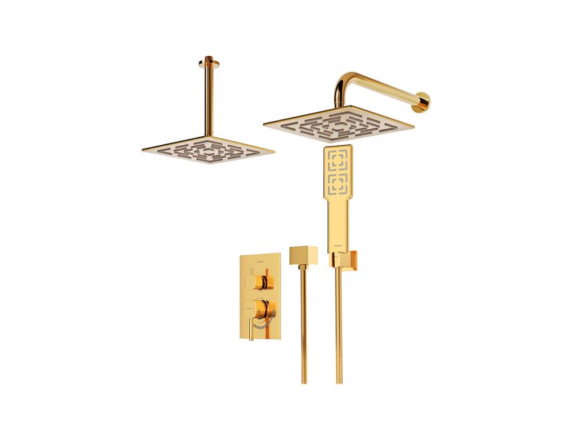 شیر حمام توکار شودر مدل رومر BRASS تیپ 3 رنگ طلایی | قیمت و خرید